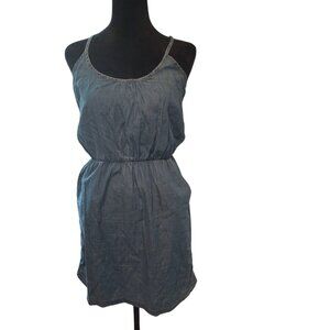 First Kiss Strappy Denim Baby Doll Romper